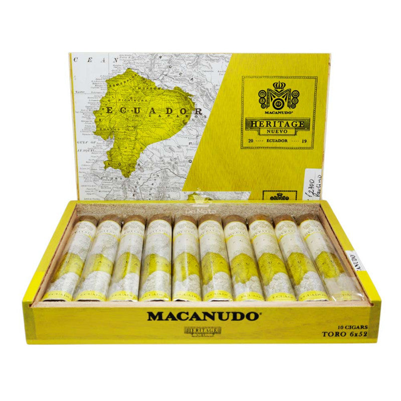 Charuto Macanudo Heritage Nuevo Ecuador Toro cx/10