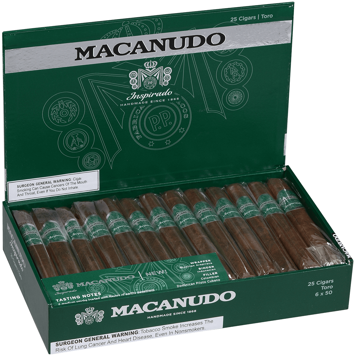 Charuto Macanudo Inspirado Green Toro cx/20 Reidocharuto