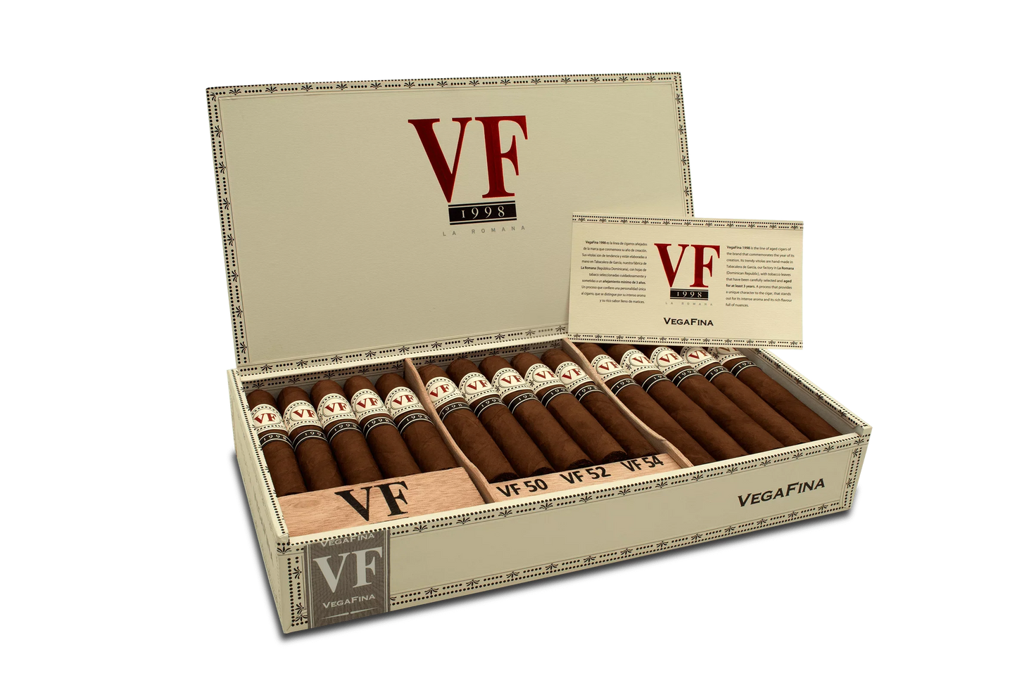 Charuto VEGAFINA 1998 VF 50', VF 52' VF 54' cx/30 Reidocharuto