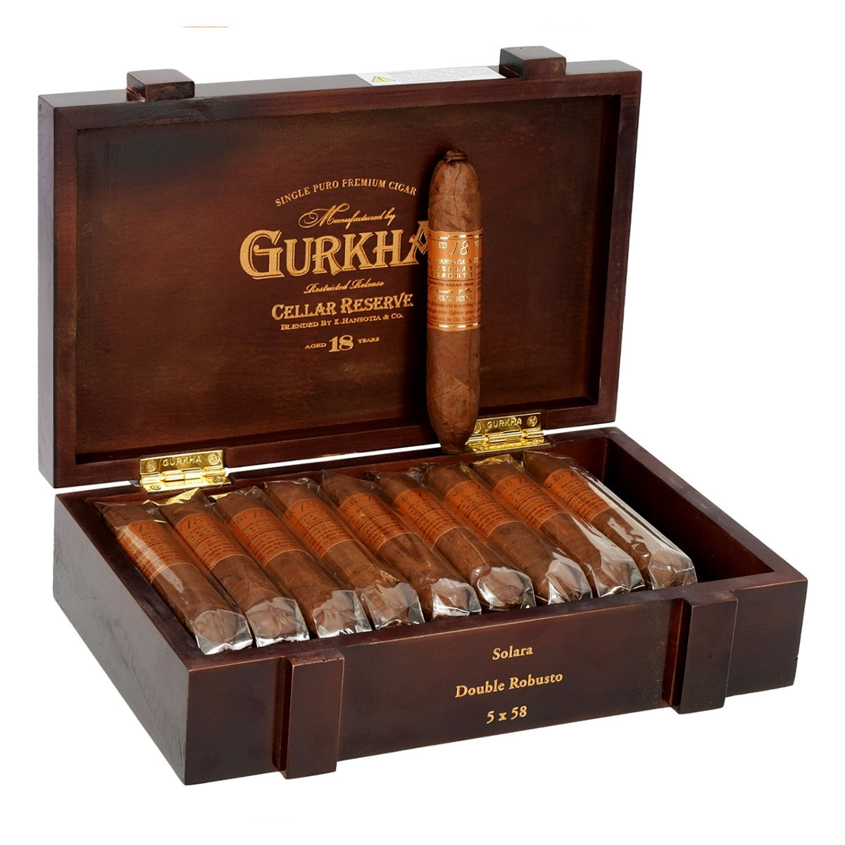 Charuto Gurkha Cellar Reserve 21 Years Solará Double Robusto cx/20 Reidocharuto